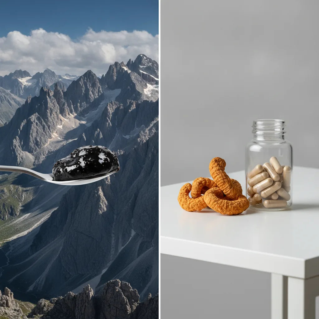 Shilajit vs Cordyceps, le comparatif endurance 2026